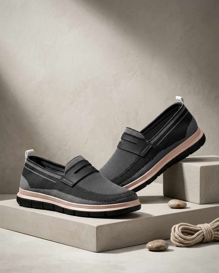 Mokasyny męskie | Wsuwane | Oddychający materiał | Na co dzień