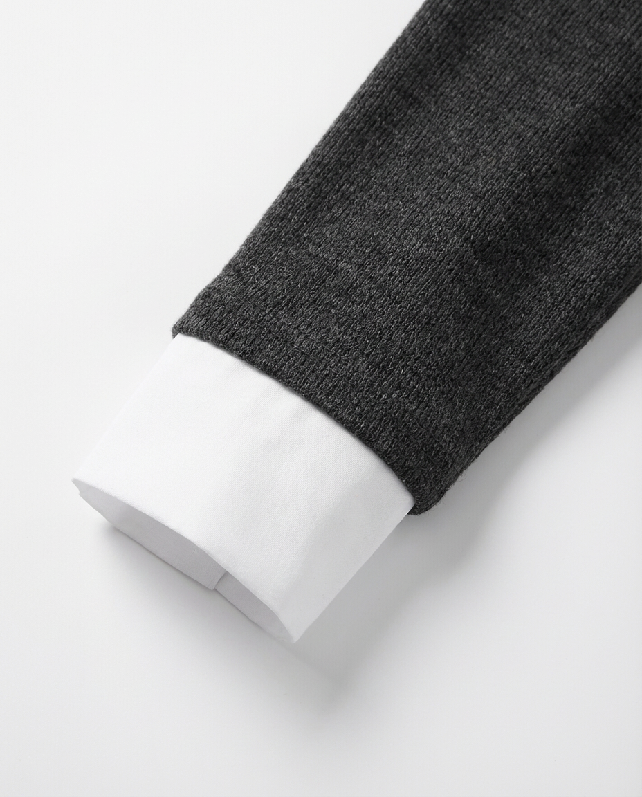 Komplet z Tunika Koszulową | Elegancki Minimalizm | Długie Spodnie i Długi Rękaw - 8