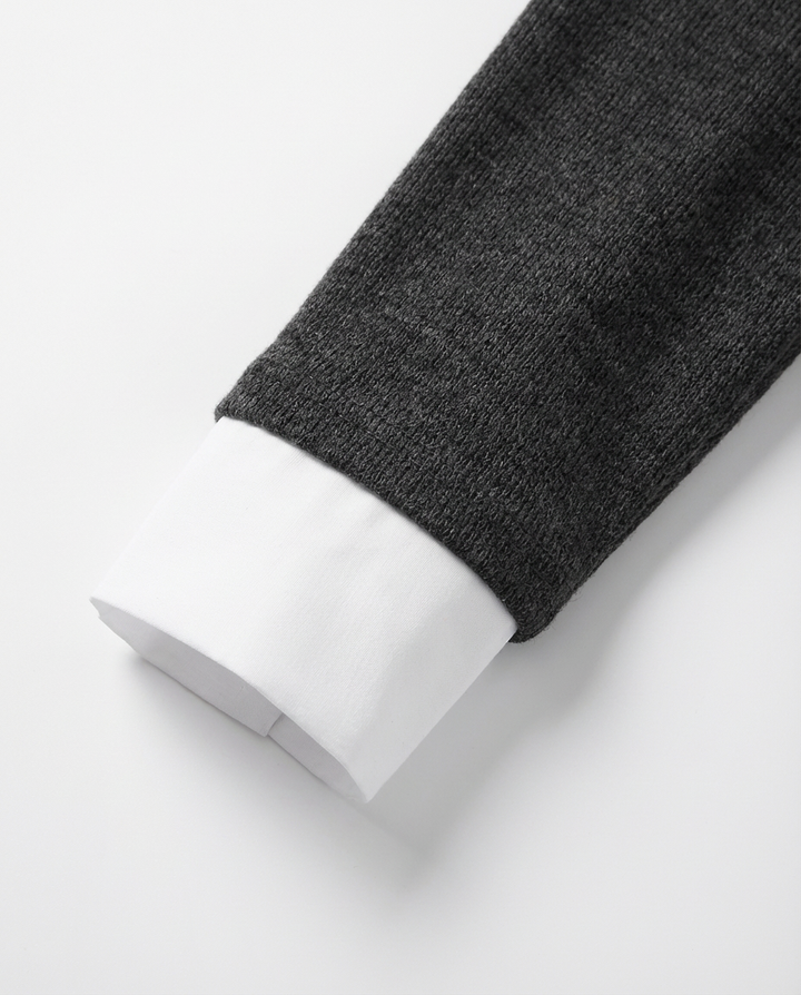 Komplet z Tunika Koszulową | Elegancki Minimalizm | Długie Spodnie i Długi Rękaw - 8