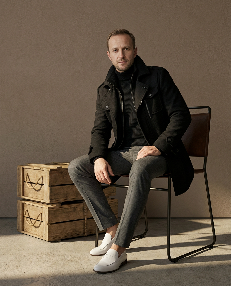 Ciepła męska kurtka zimowa | Dopasowany krój | Materiał wiatroszczelny | Na jesień i zimę