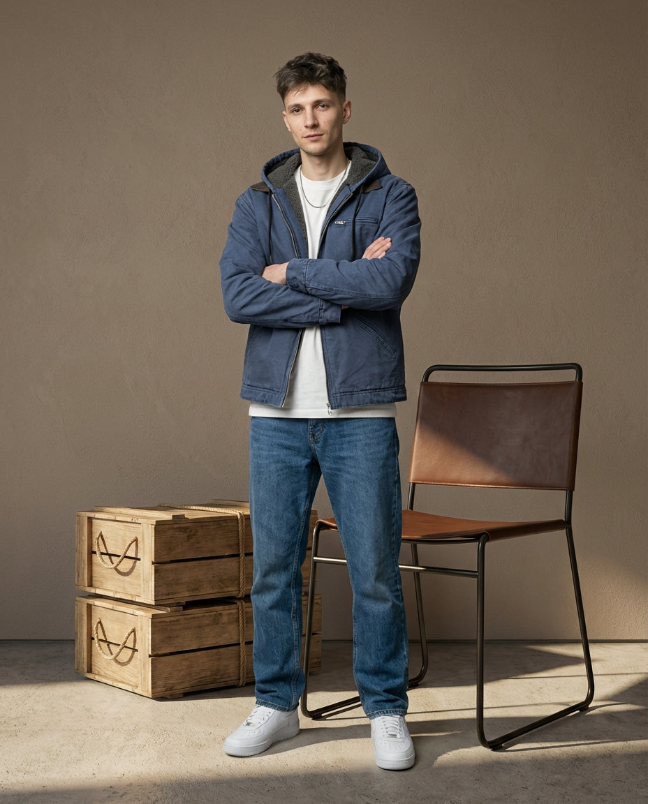 Kurtka Męska Ciepła Elegancka | Dopasowany Krój | Praktyczne Detale | Na Co Dzień