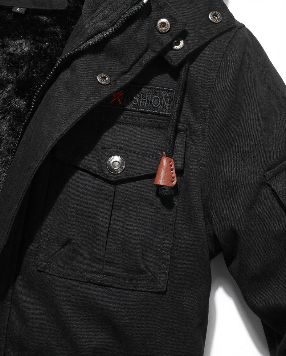 Męska kurtka wiosenna | Dopasowana | Wiele kieszeni | Swobodny