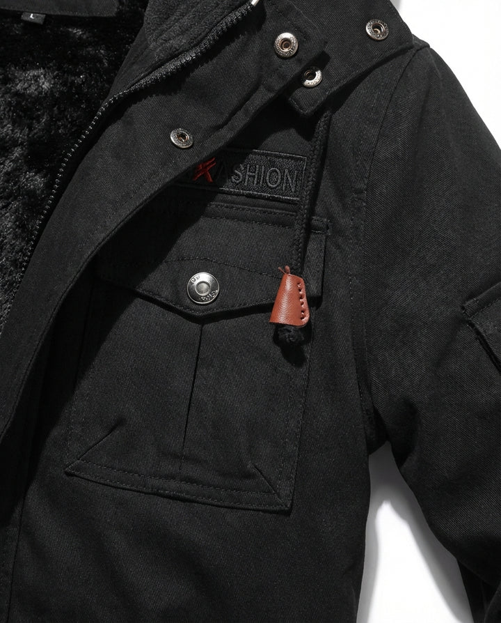 Męska kurtka wiosenna | Dopasowana | Wiele kieszeni | Swobodny