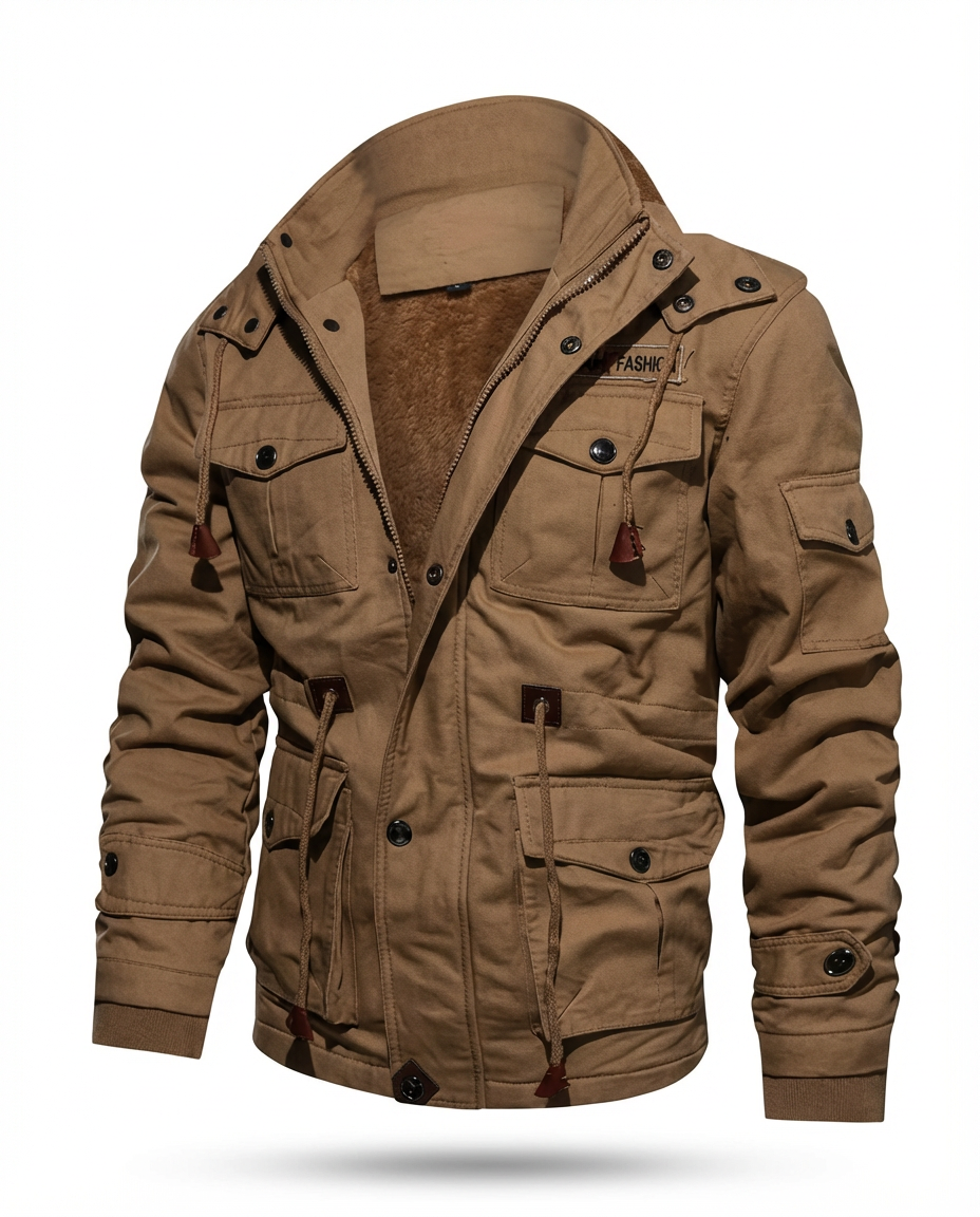 Męska kurtka wiosenna | Dopasowana | Wiele kieszeni | Swobodny