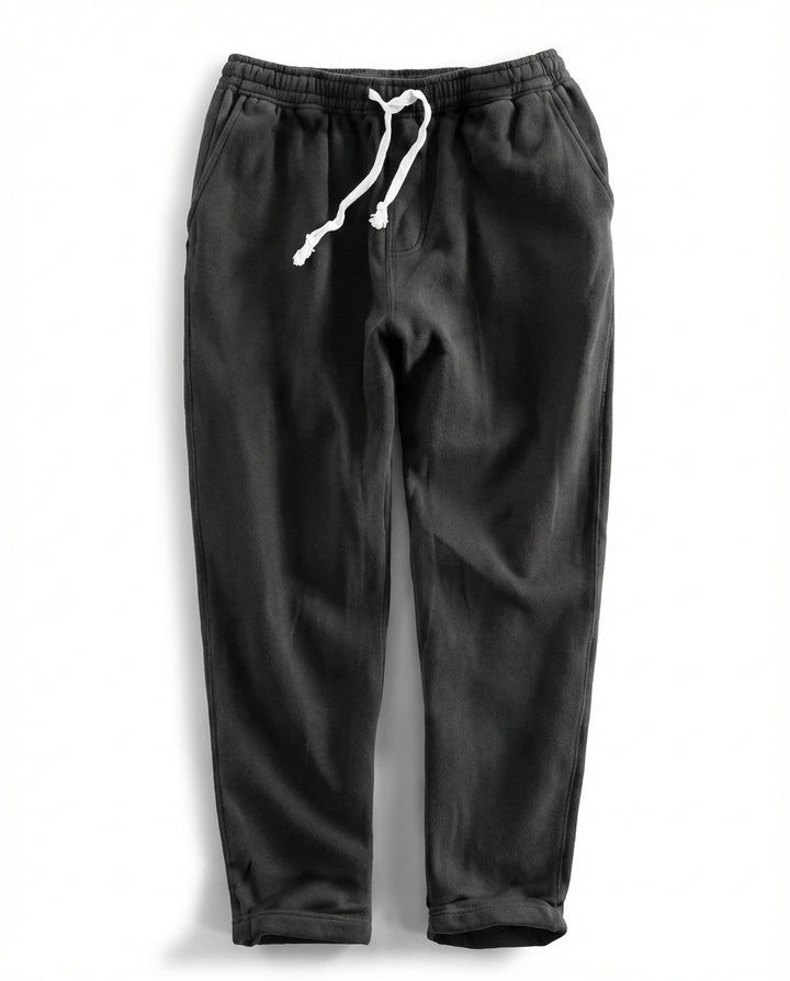 Lniane spodnie męskie | Prosty krój | Elastyczna talia | Luźne