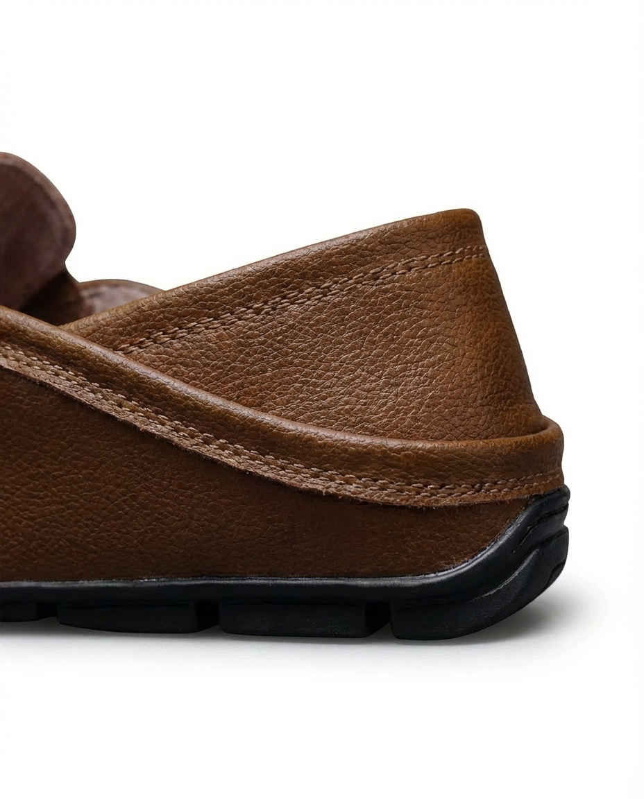 Mokasyny Męskie Skórzane | Klasyczny Krój | Wygodna Podeszwa | Do Pracy i Na Co Dzień