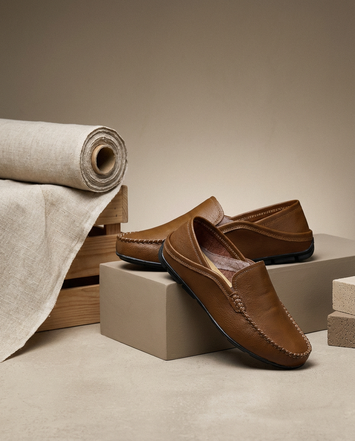 Mokasyny Męskie Skórzane | Klasyczny Krój | Wygodna Podeszwa | Do Pracy i Na Co Dzień