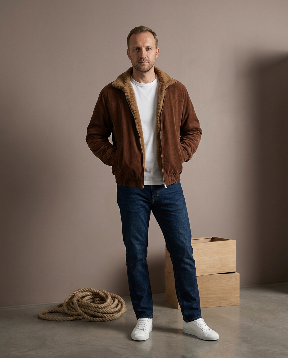 Kurtka Zimowa Męska Kurtka Męska Zimowa | Luźny Krój | Wyściełany Kołnierz | Na Zimę