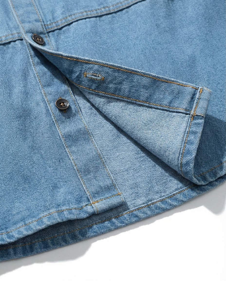 Koszula Męska Jeansowa | Oversize | Wygodny Krój | Na Co Dzień