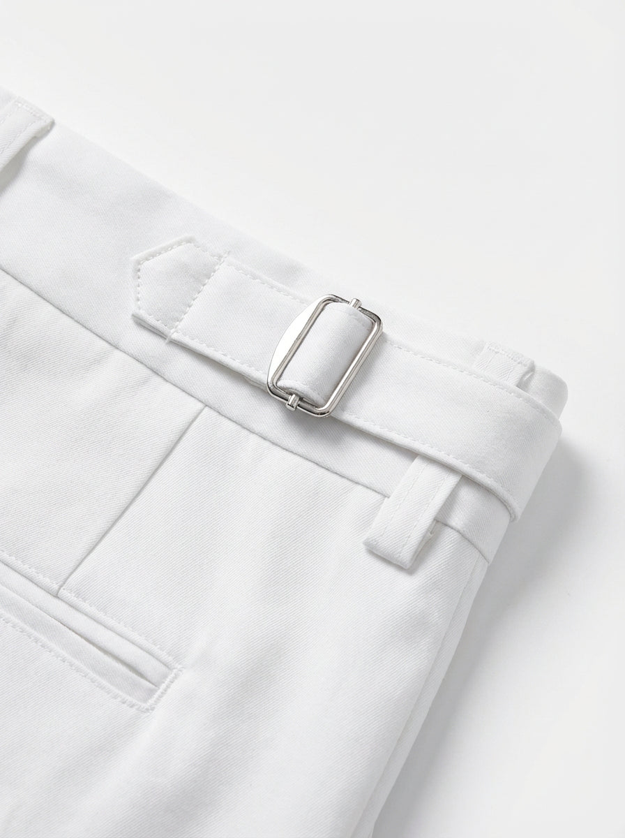 Męskie Spodnie Garniturowe z Zakładkami | Elegancki Zwężany Krój | Klasyczny Styl na Specjalne Okazje