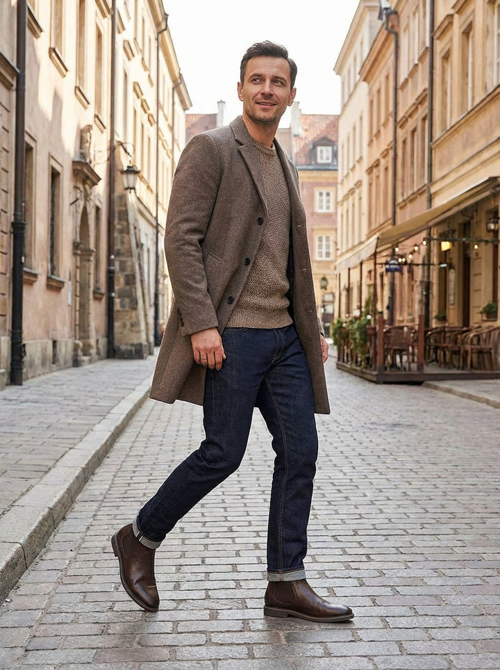 Sztyblety Męskie | Skóra Ekologiczna | Klasyczny Krój