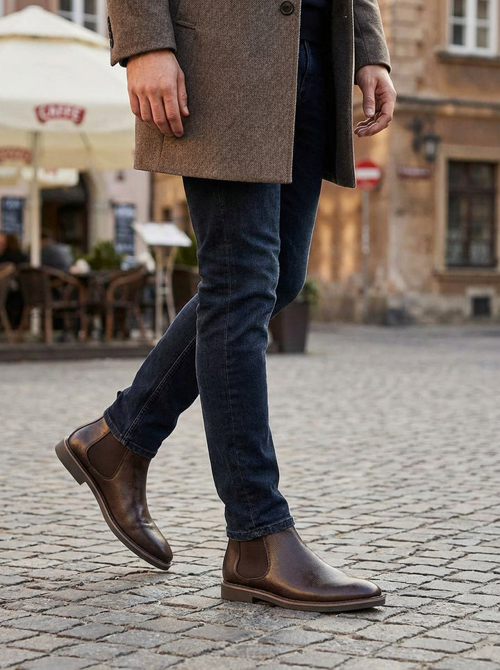 Sztyblety Męskie | Skóra Ekologiczna | Klasyczny Krój