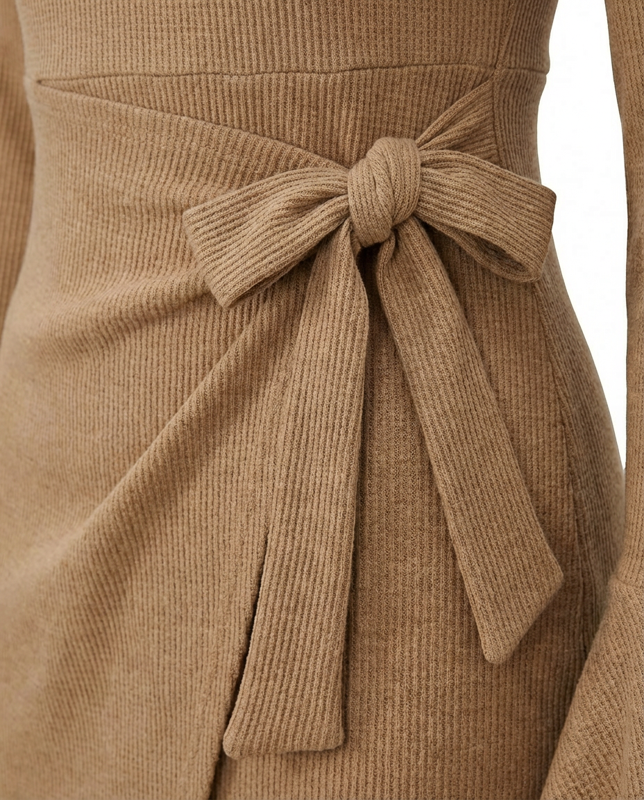 Sukienka Damska Mini | Luźny Krój | Subtelne Marszczenia | Na Co Dzień