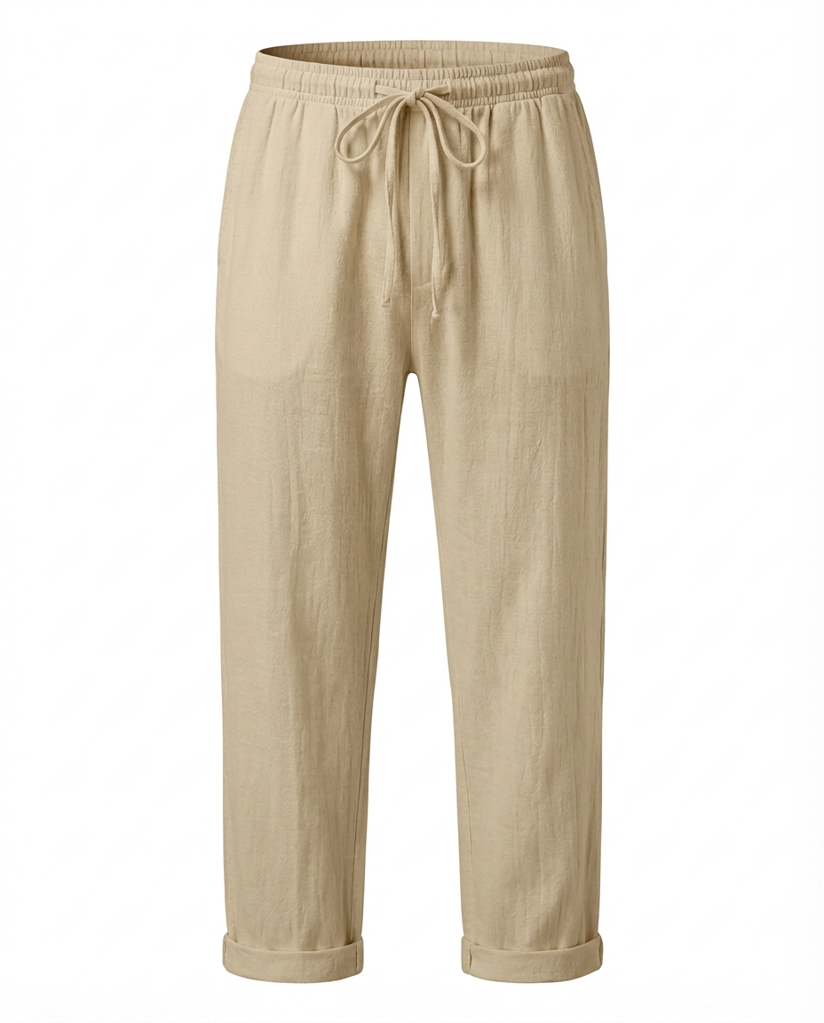 Eleganckie lniane spodnie męskie | Luźny krój | Wysokiej jakości materiał | Na co dzień