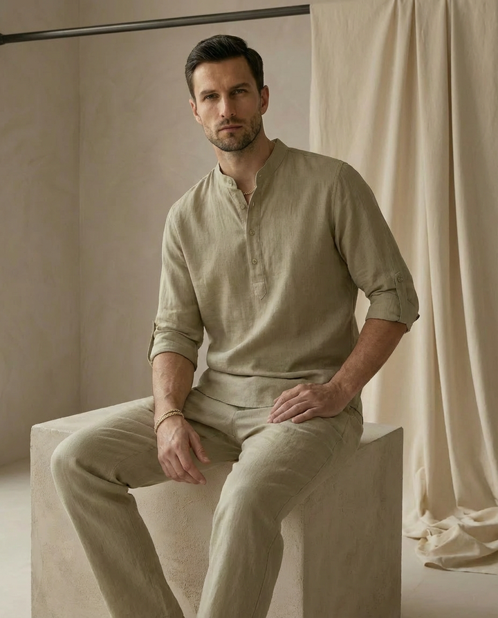 Zestaw Męski Dwuczęściowy Oddychający | Luźny Krój | Lekkie Materiały | Na Lato