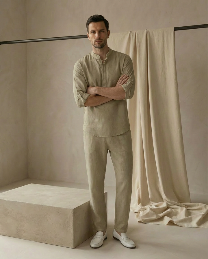 Zestaw Męski Dwuczęściowy Oddychający | Luźny Krój | Lekkie Materiały | Na Lato