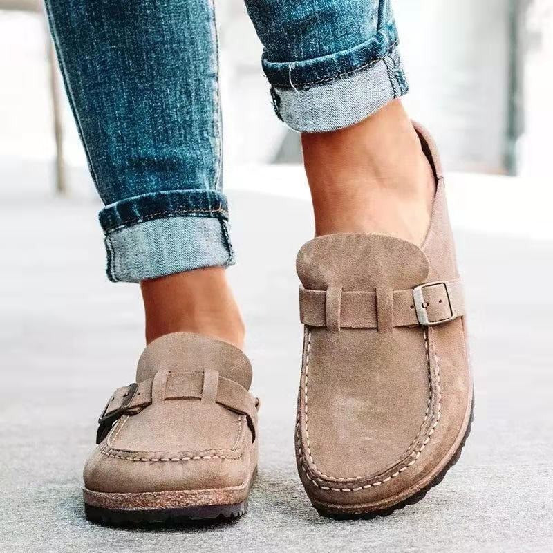 Damskie Mokasyny na Płaskiej Podeszwie | Skórzane Wykończenie | Wygodne Slip-On | Styl Casual