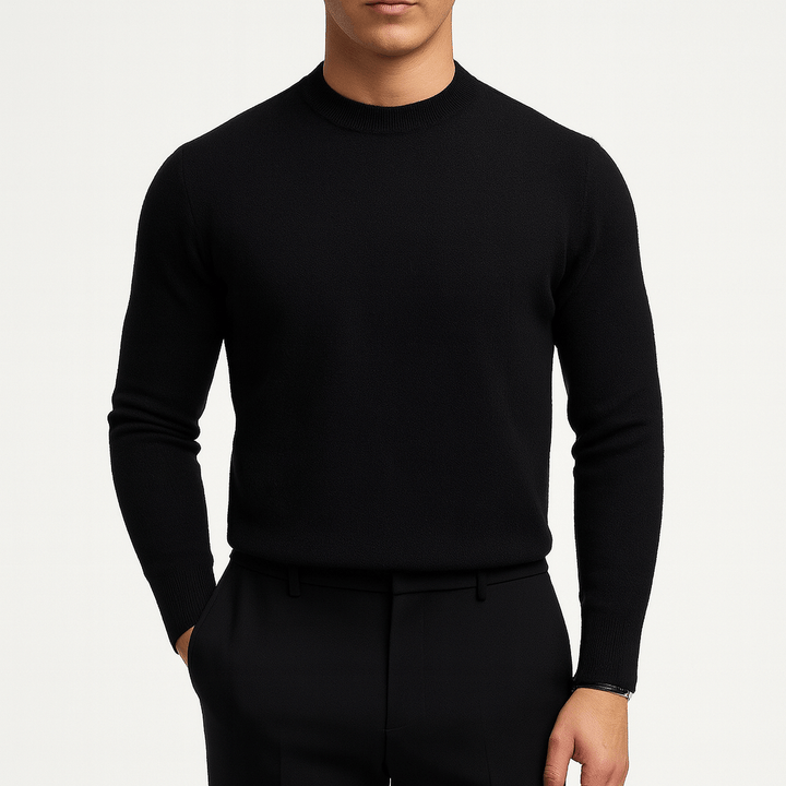 Sweter Męski z Półgolfem | Smukły Krój | Minimalistyczna Elegancja