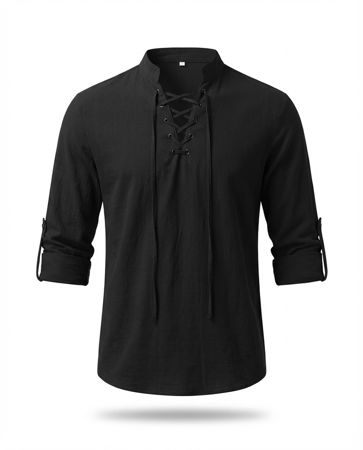 Luźna koszula męska | Elegancki krój | Oddychający materiał | Na chłodne wieczory
