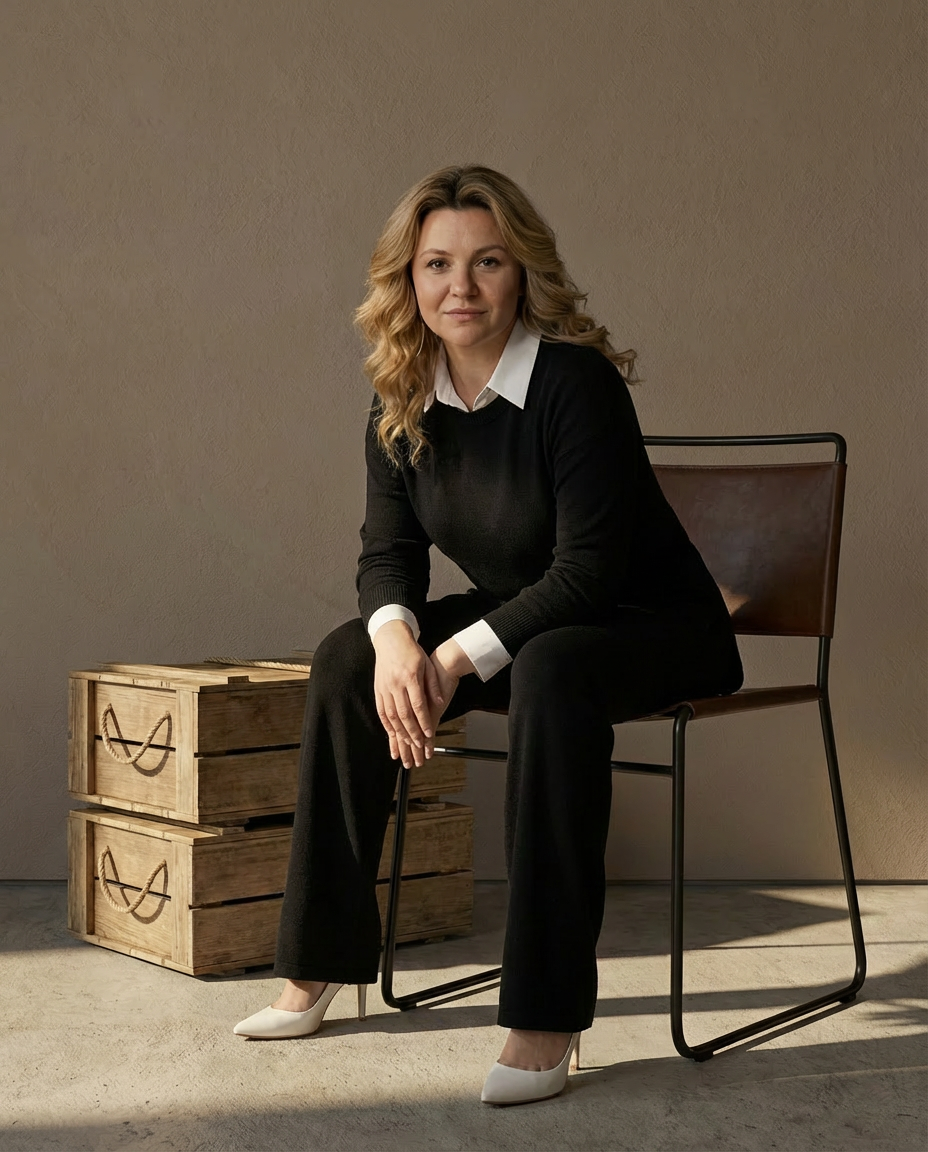 Komplet z Tunika Koszulową | Elegancki Minimalizm | Długie Spodnie i Długi Rękaw - 5