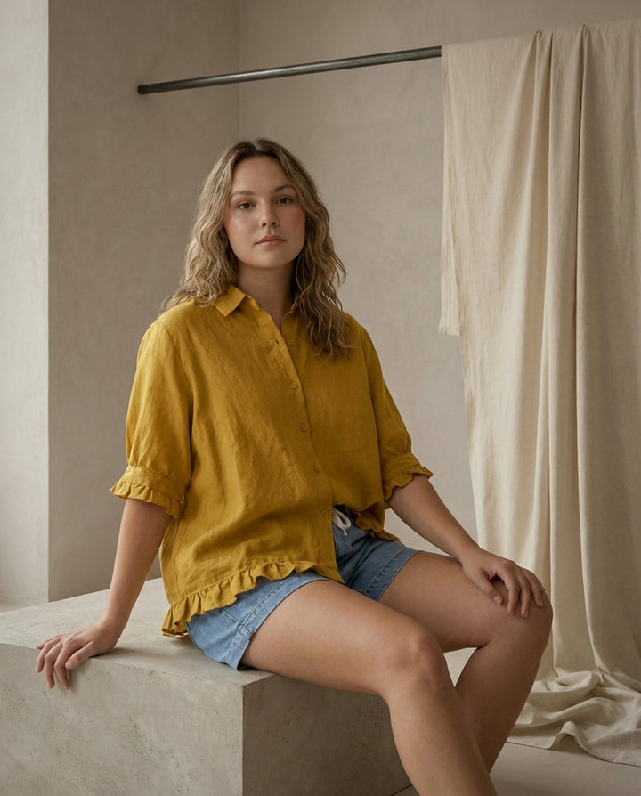 Koszula Damska Koszule Damskie | Luźny Krój | Zapinana na Guziki | Na Co Dzień