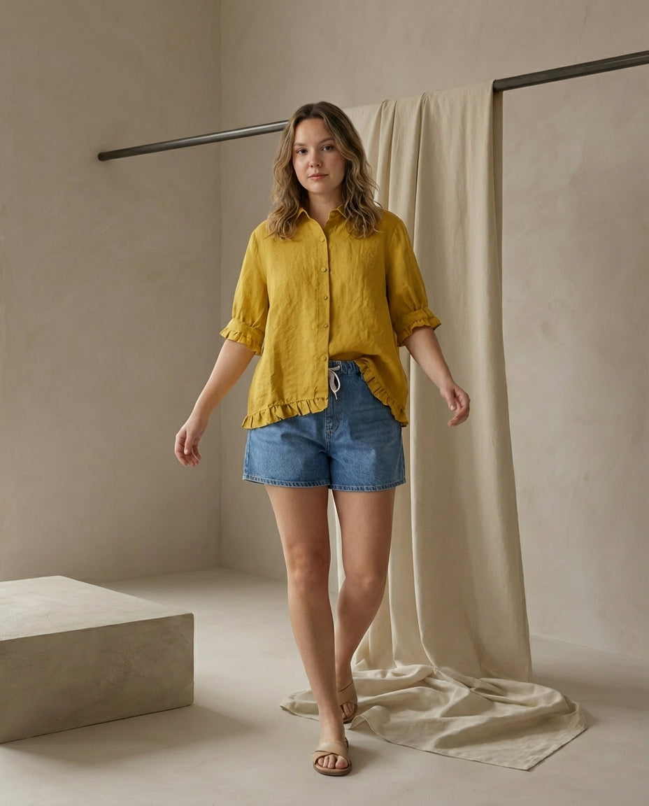 Koszula Damska Koszule Damskie | Luźny Krój | Zapinana na Guziki | Na Co Dzień