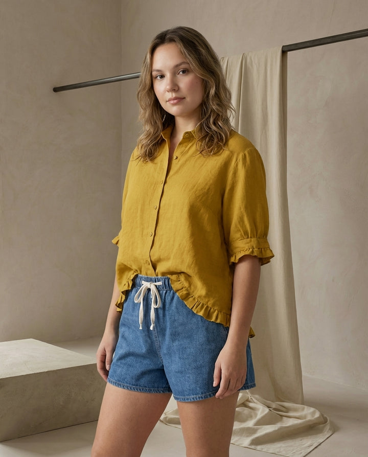 Koszula Damska Koszule Damskie | Luźny Krój | Zapinana na Guziki | Na Co Dzień