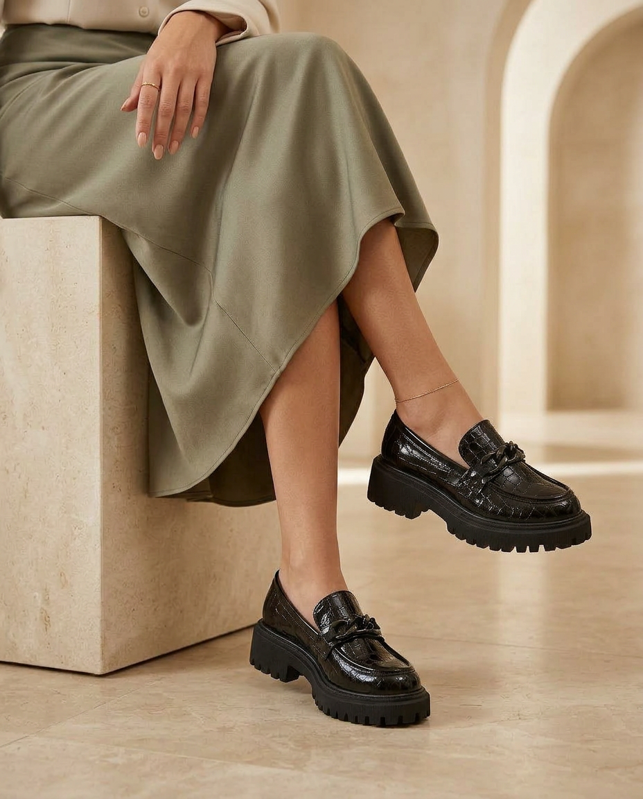 Trampki na Platformie Buty Platformy | Wygodny Krój | Ekstrawagancka Faktura | Na Co Dzień