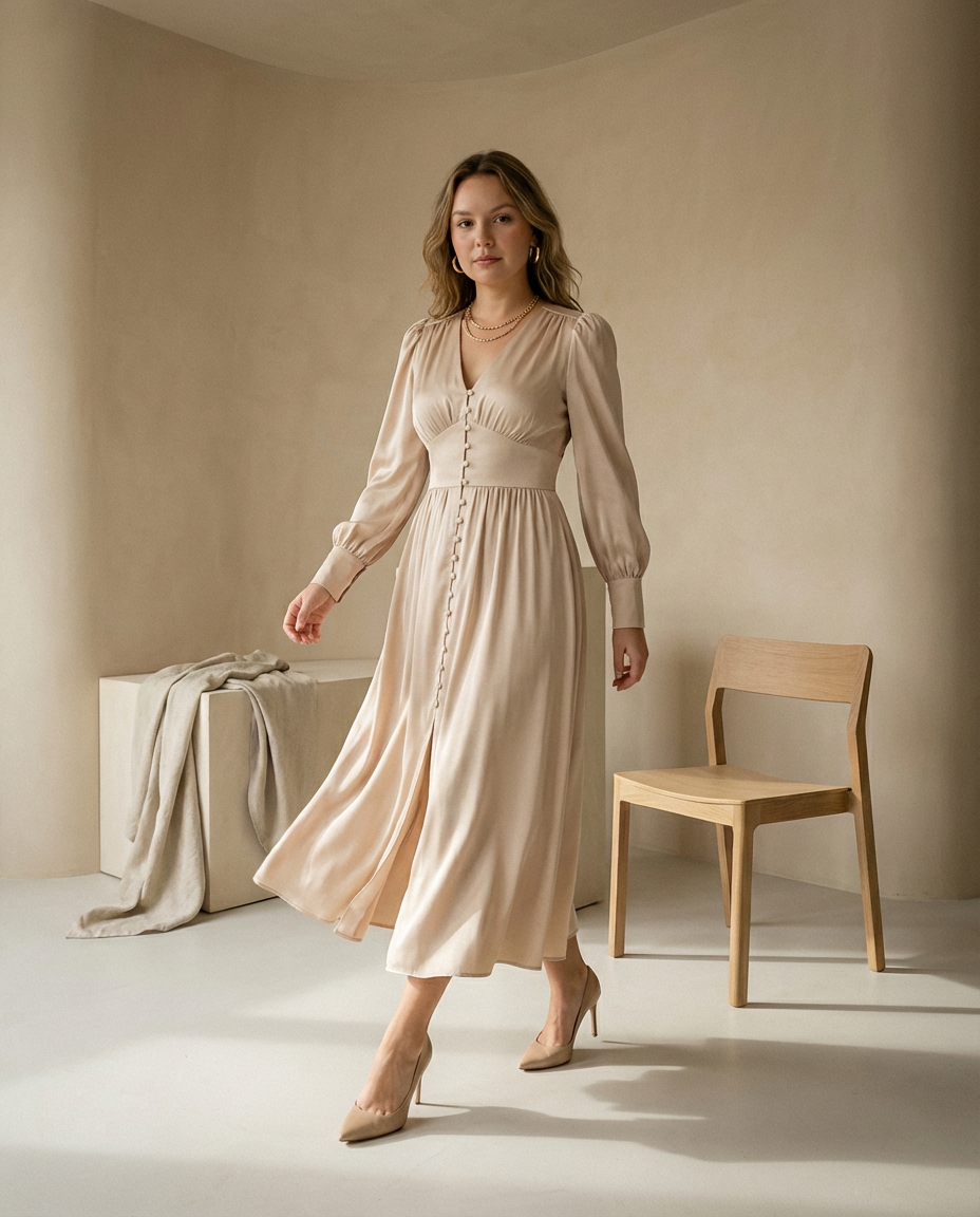 Sukienka na Wesele Sukienka Damska | Dopasowany Krój | Wysokiej Jakości Materiał | Na Wiosnę i Lato