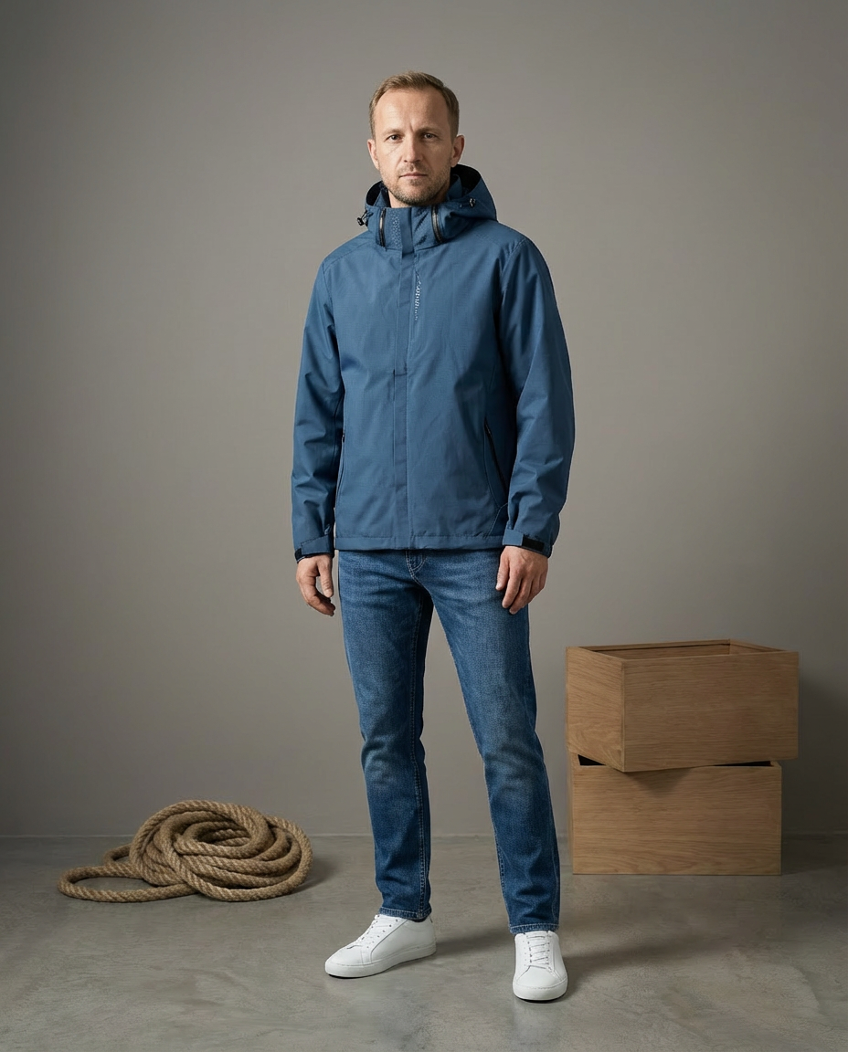 Kurtka Męska Wiatroodporna | Lekki Krój | Oddychająca Podszewka | Na Wiosnę i Lato