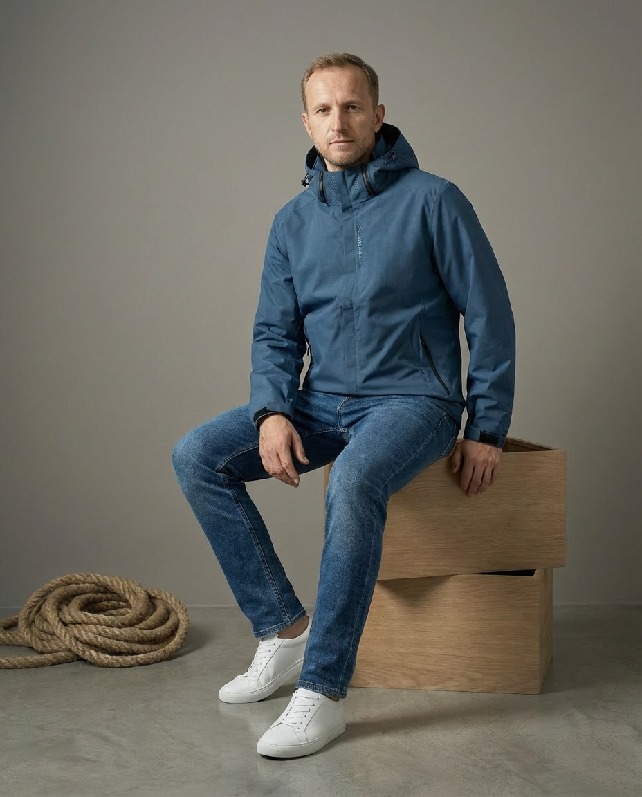 Kurtka Męska Wiatroodporna | Lekki Krój | Oddychająca Podszewka | Na Wiosnę i Lato