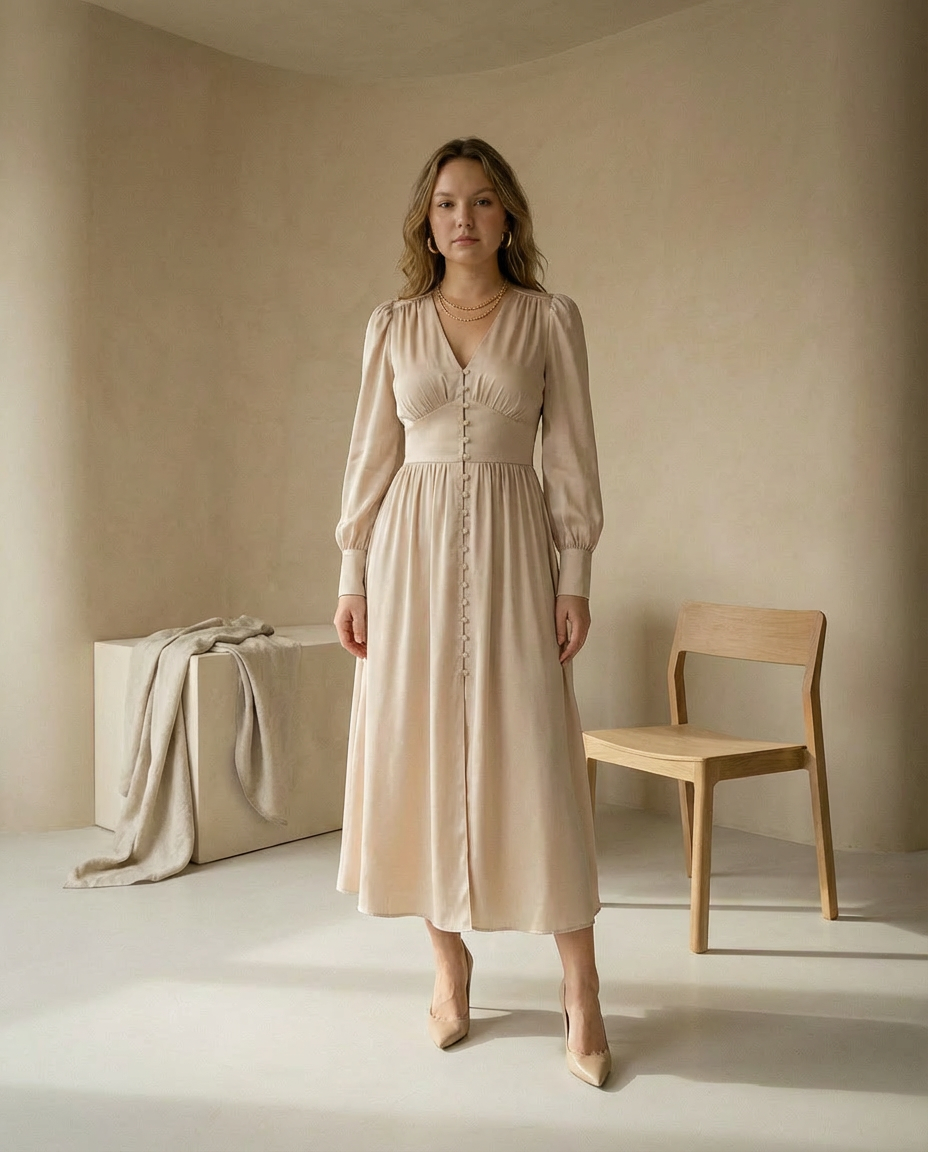 Sukienka na Wesele Sukienka Damska | Dopasowany Krój | Wysokiej Jakości Materiał | Na Wiosnę i Lato