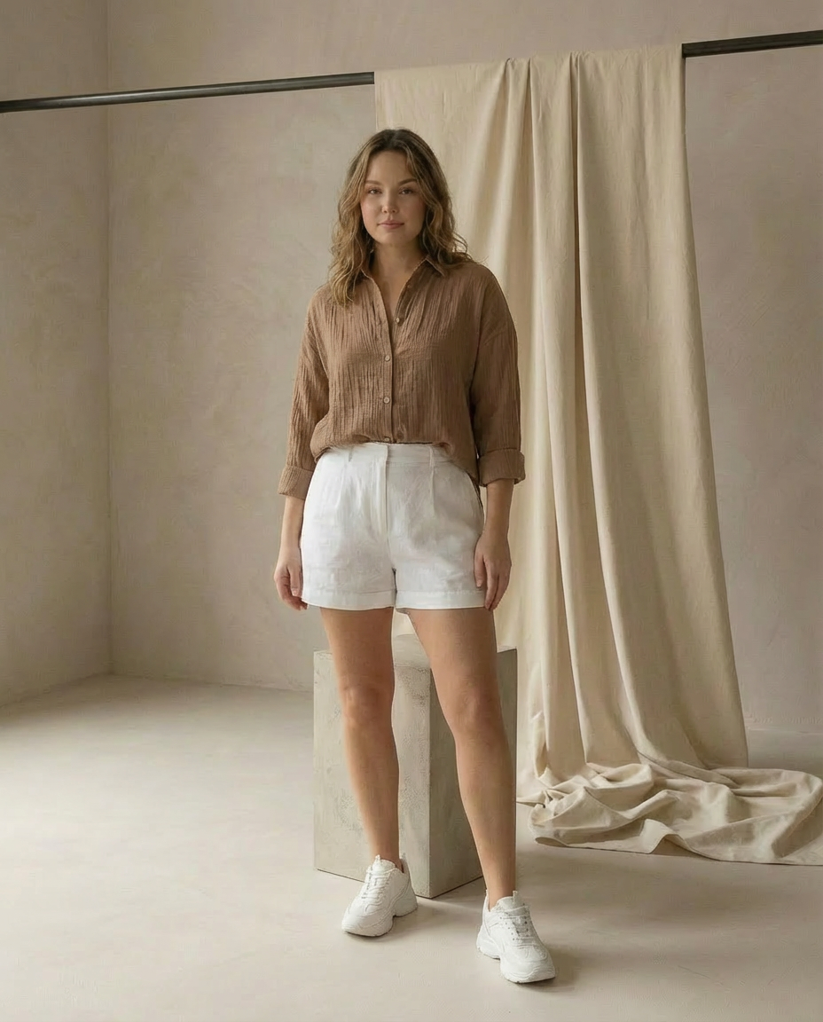 Koszula Damska Elegancka | Dopasowany Krój | Plisowany Design | Do Pracy i Na Wyjścia