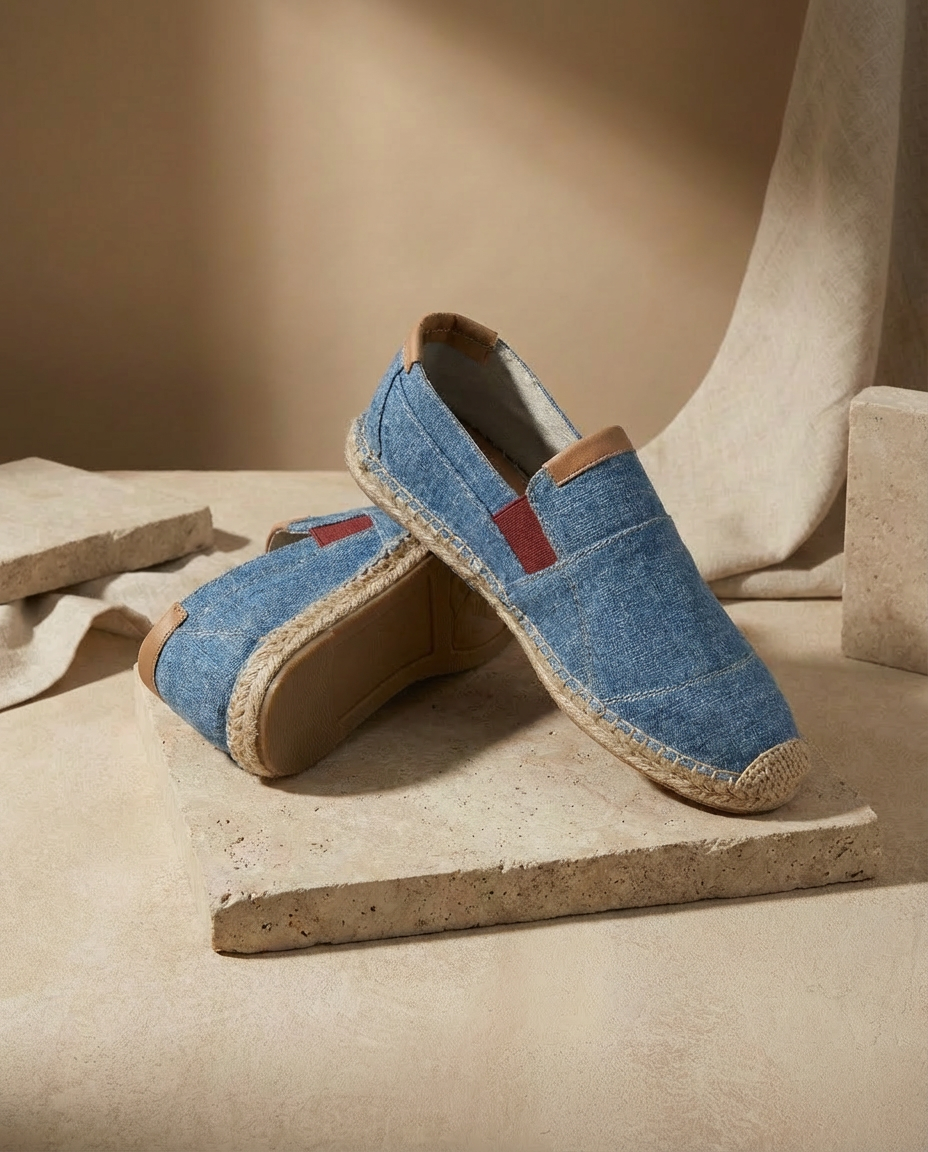 Espadryle Męskie Wygodne Casualowe | Minimalistyczny Krój | Oddychający Materiał | Na Lato