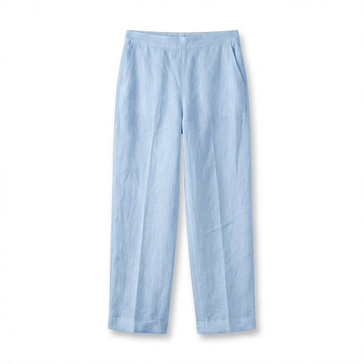 Spodnie Damskie Lniane Eleganckie | Workowaty Krój | Lekkie Materiały | Na Co Dzień