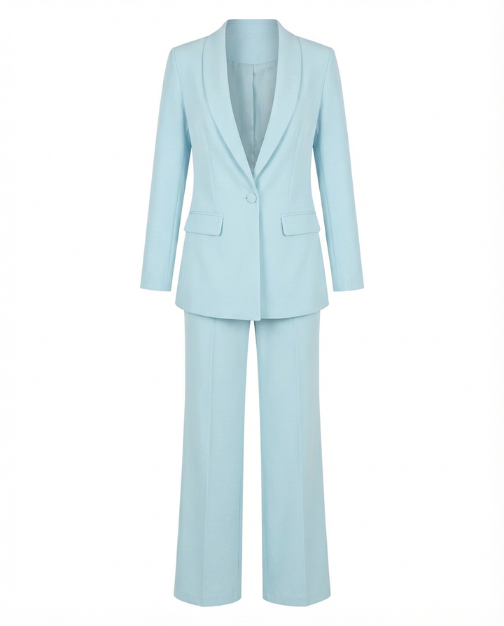 Damski Garnitur Dwuczęściowy | Elegancka Marynarka i Spodnie | Styl Biuro-Casual - 9