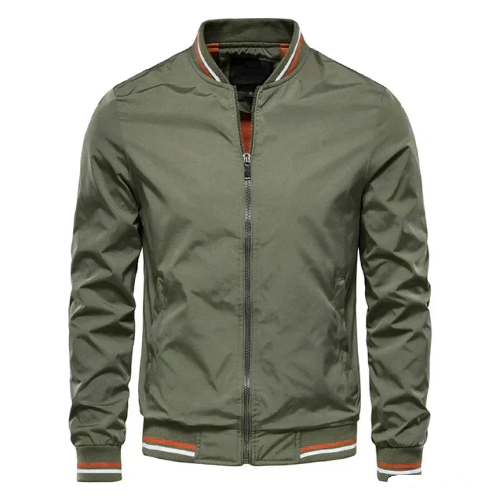 Kurtka Męska w Stylu Bomber | Lekka z Zamkiem | Sportowo-Casualowy Fason