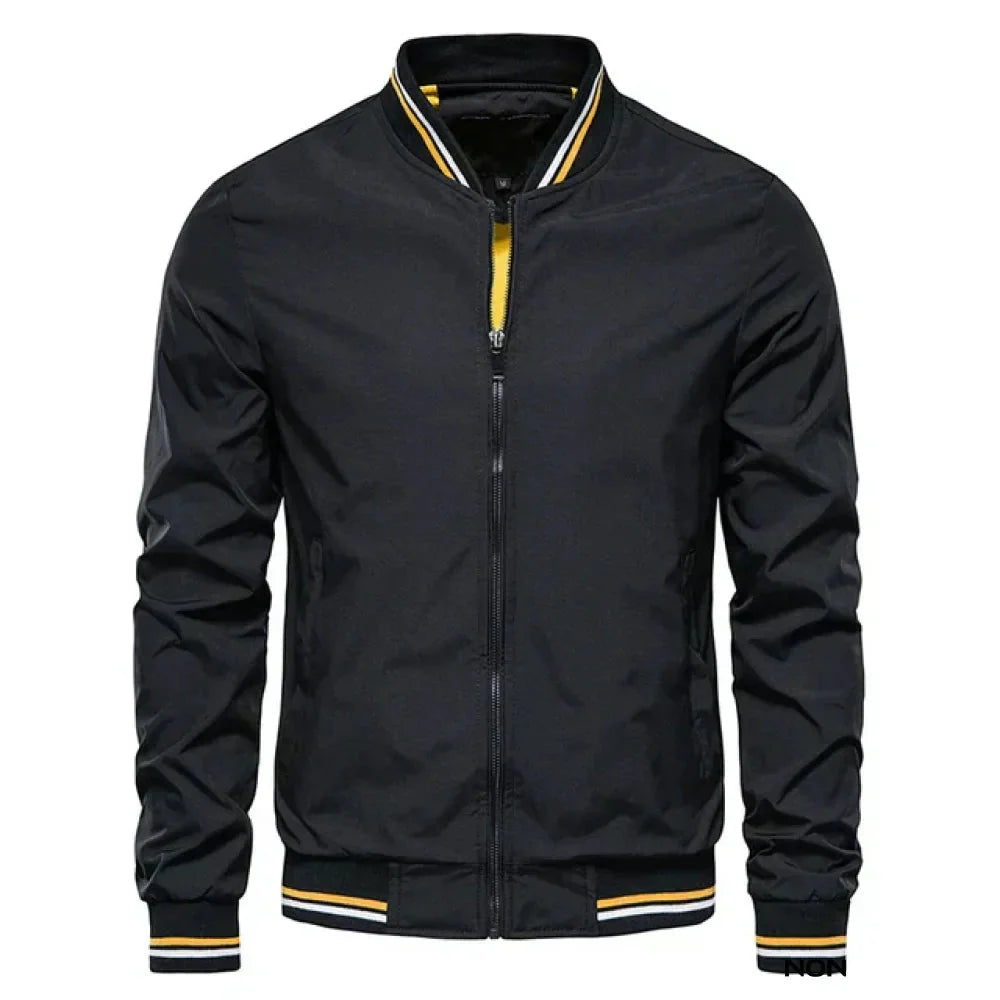 Kurtka Męska w Stylu Bomber | Lekka z Zamkiem | Sportowo-Casualowy Fason