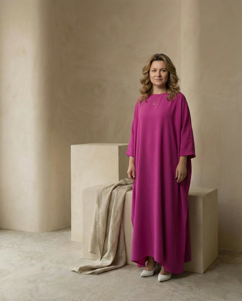 Sukienka Damska Elegancka Sukienki Wieczorowe | Fason Basic | Rękawy Nietoperz | Na Co Dzień i Na Wyjścia