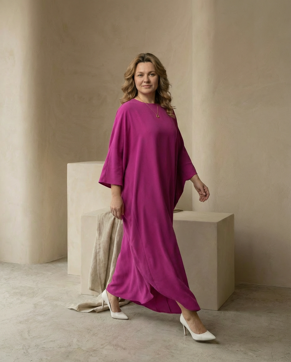 Sukienka Damska Elegancka Sukienki Wieczorowe | Fason Basic | Rękawy Nietoperz | Na Co Dzień i Na Wyjścia