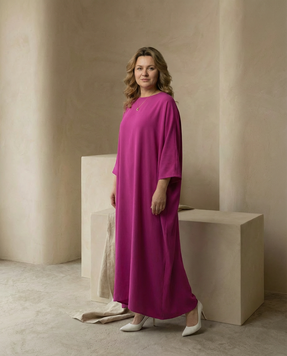 Sukienka Damska Elegancka Sukienki Wieczorowe | Fason Basic | Rękawy Nietoperz | Na Co Dzień i Na Wyjścia