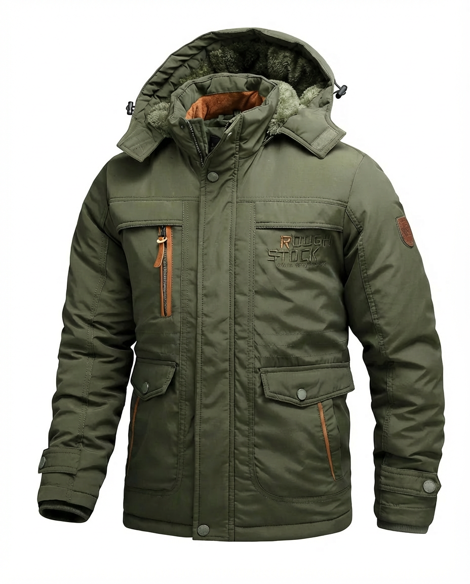 Kurtka Zimowa Męska Kurtka Męska Zimowa | Praktyczny Krój | Odpinany Kaptur | Na Zimowe Aktywności