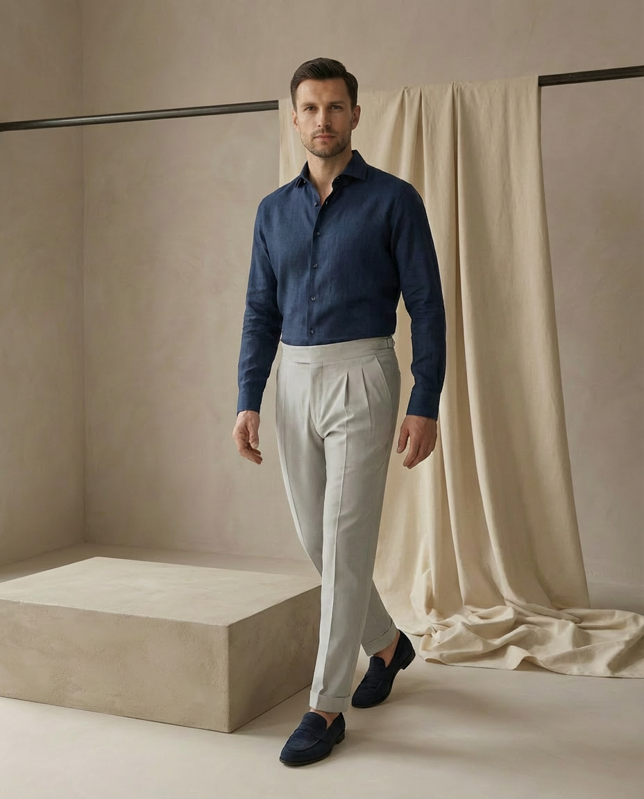 Spodnie Męskie Eleganckie Biznesowe | Dopasowany Krój | Wysokiej Jakości Materiał | Do Pracy