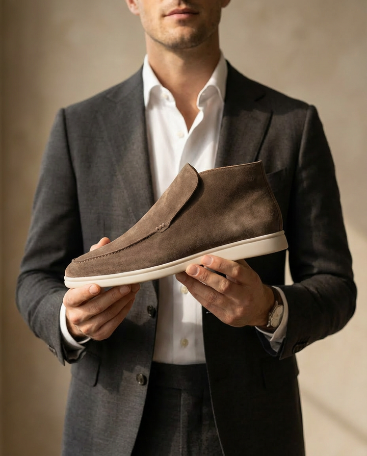 Mokasyny Męskie Czarne | Wsuwane | Komfortowe Wnętrze | Na Co Dzień