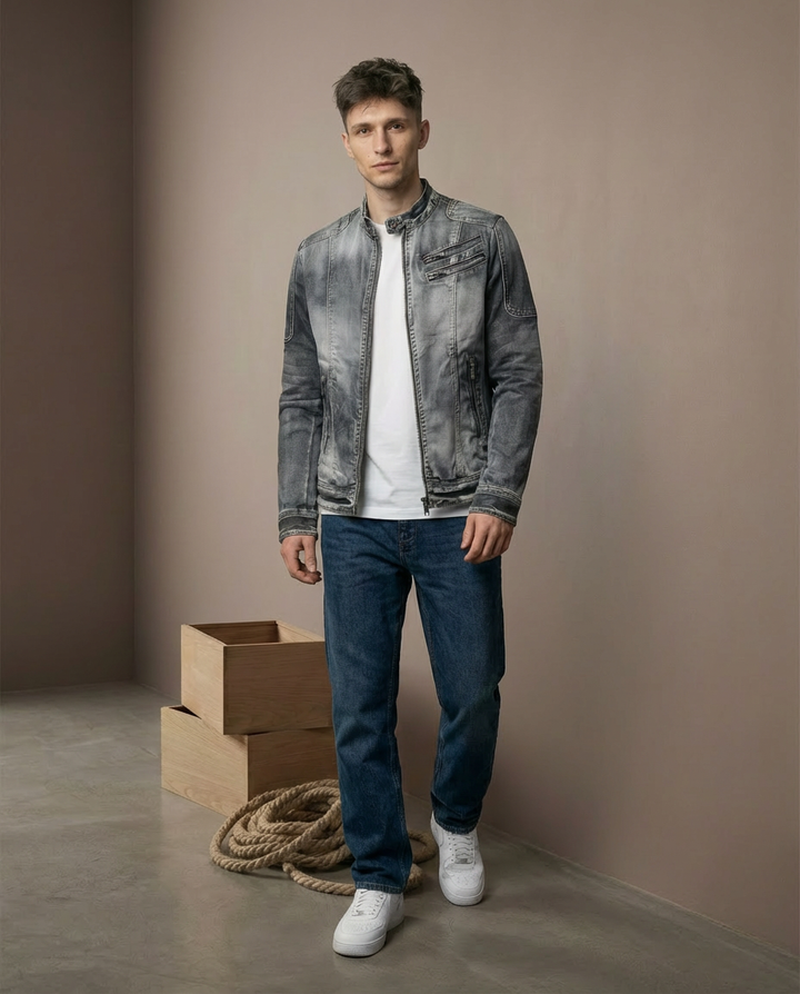 Kurtka Dżinsowa Dzinsowa | Klasyczny Krój | Wysokiej Jakości Materiały | Na Co Dzień