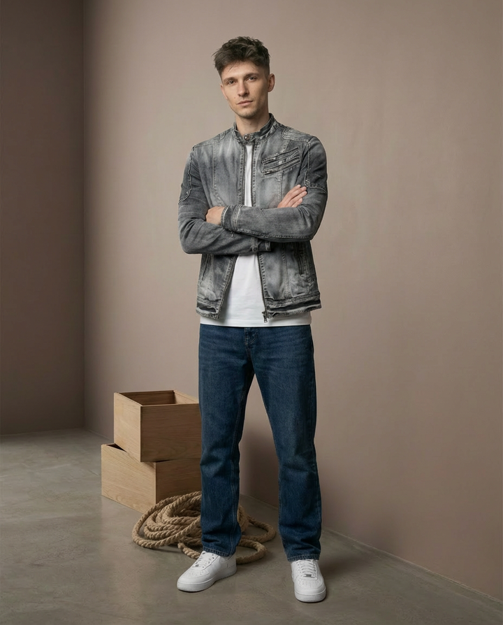 Kurtka Dżinsowa Dzinsowa | Klasyczny Krój | Wysokiej Jakości Materiały | Na Co Dzień