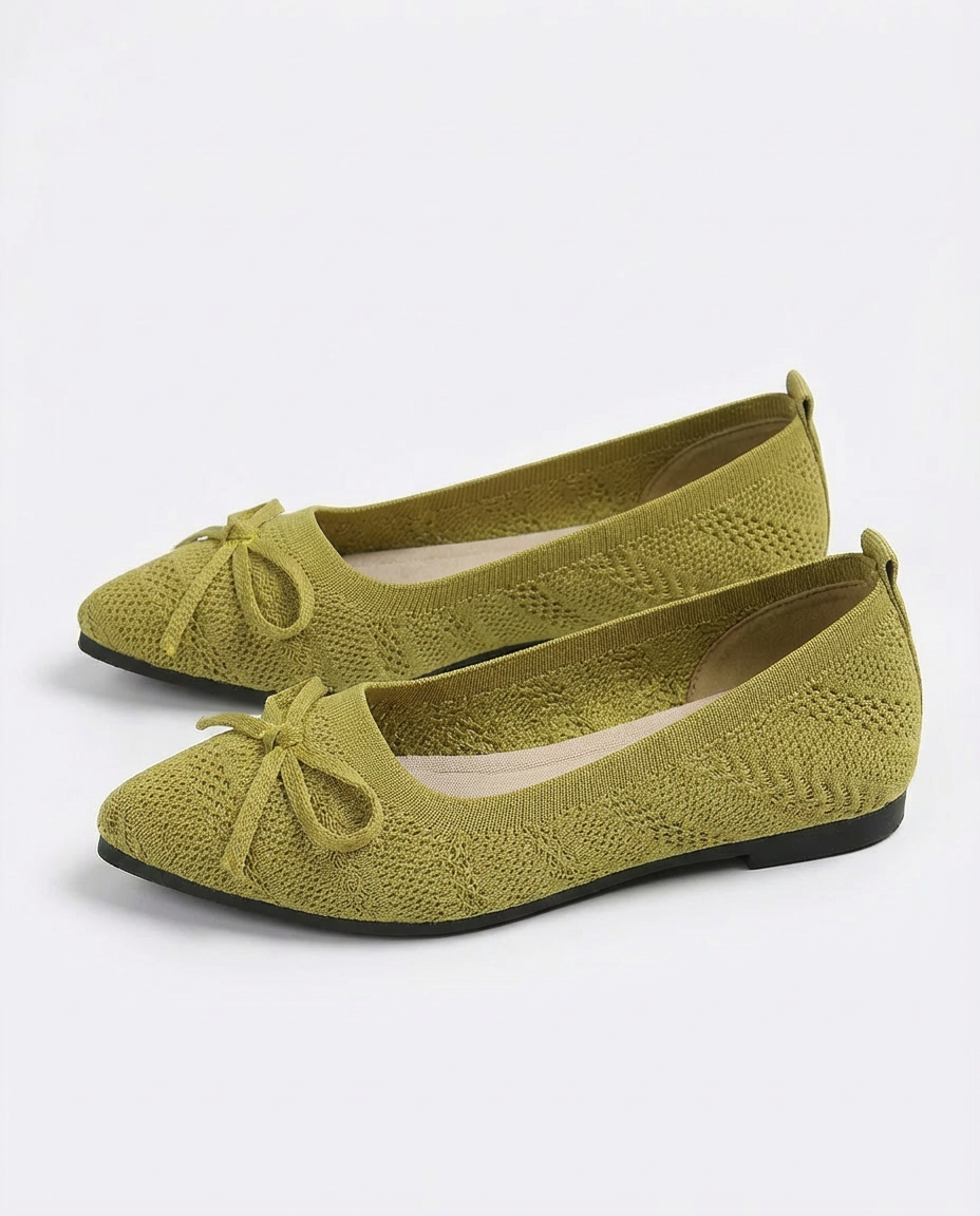 Buty Damskie Dzianinowe | Płaska Podeszwa | Wygodna Wkładka | Na Lato