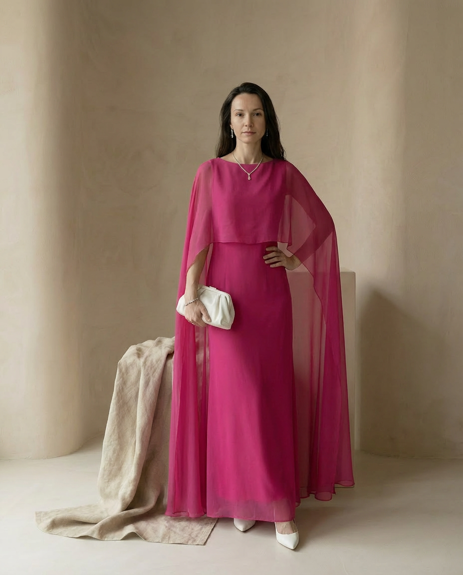 Sukienka na Wesele Damska Elegancka | Maxi Krój | Lekka Tkanina | Na Wiosnę i Lato