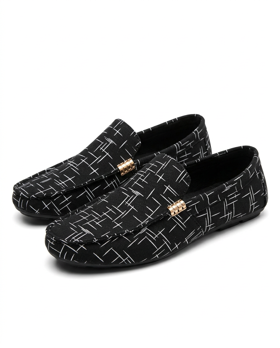 Mokasyny męskie skórzane | Wsuwane | Materiał oddychający | Na co dzień