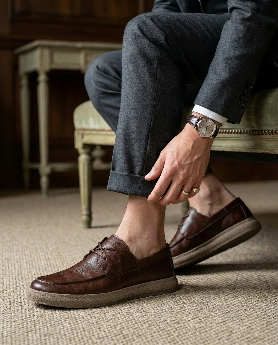 Mokasyny męskie skórzane | Klasyczny krój | Wygodne wkładki | Na co dzień
